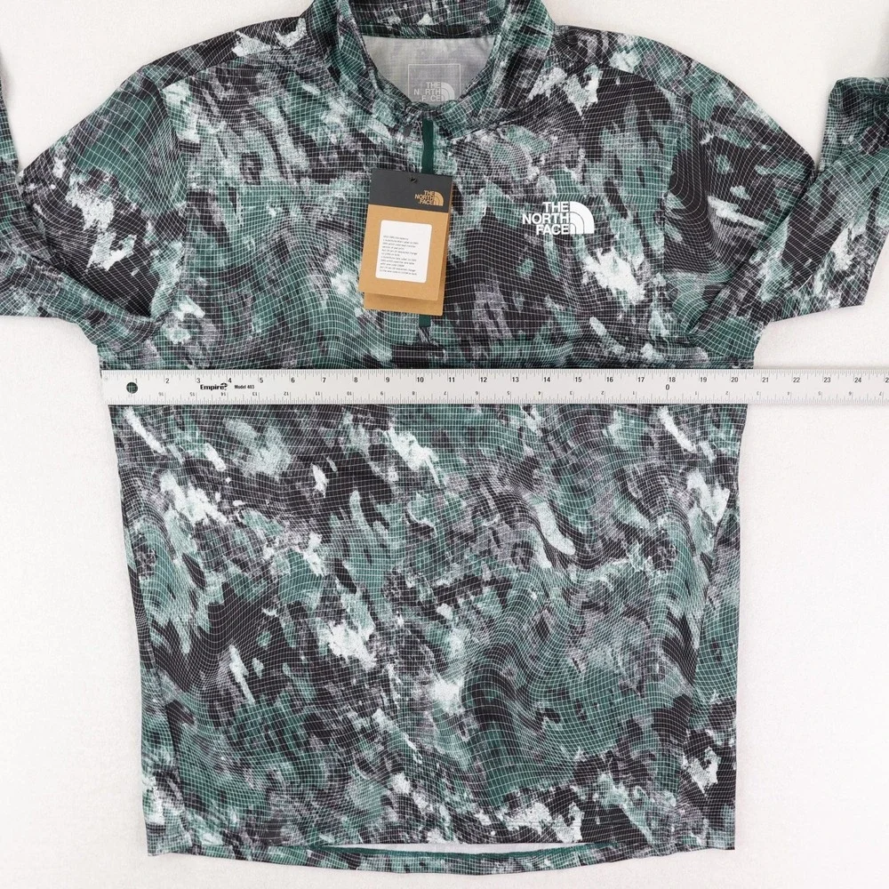 The North Face‎ 24/7 1/4 Zip Tee Pullover Mens Medium Green Camo Lightweight NWT